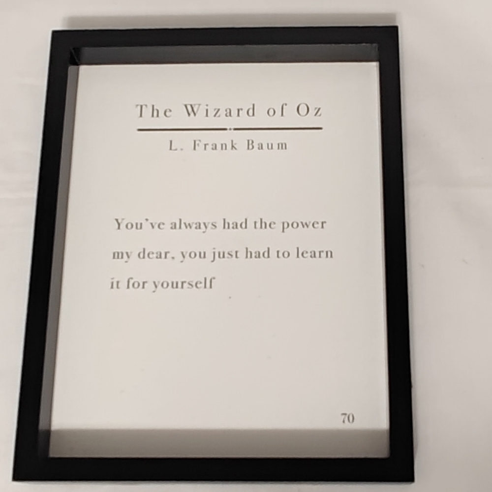 Wizard of Oz Book Page in Black Frame